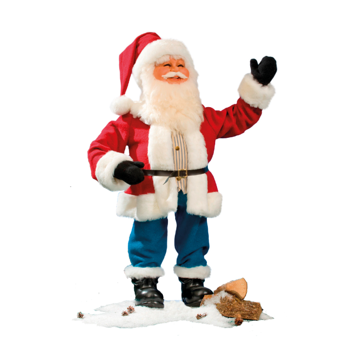 Santa Claus, standing and greeting