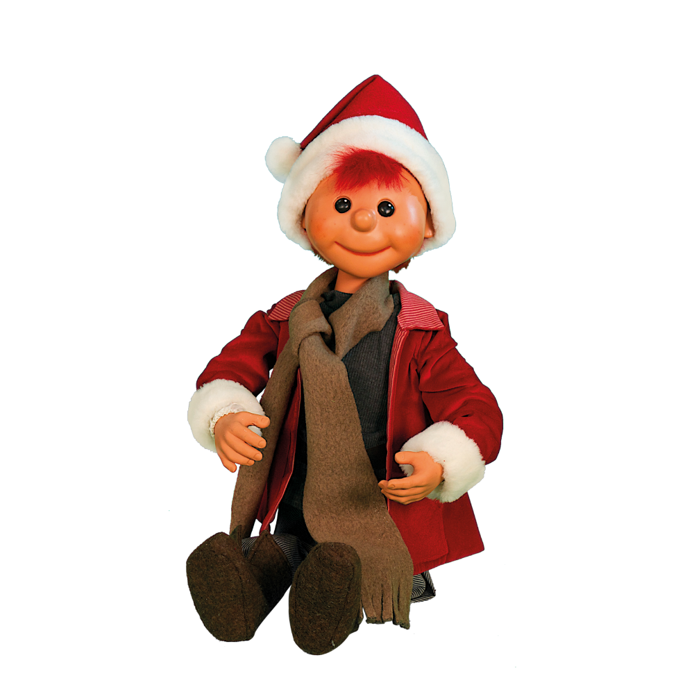 Puppet Boy Santa, sitting