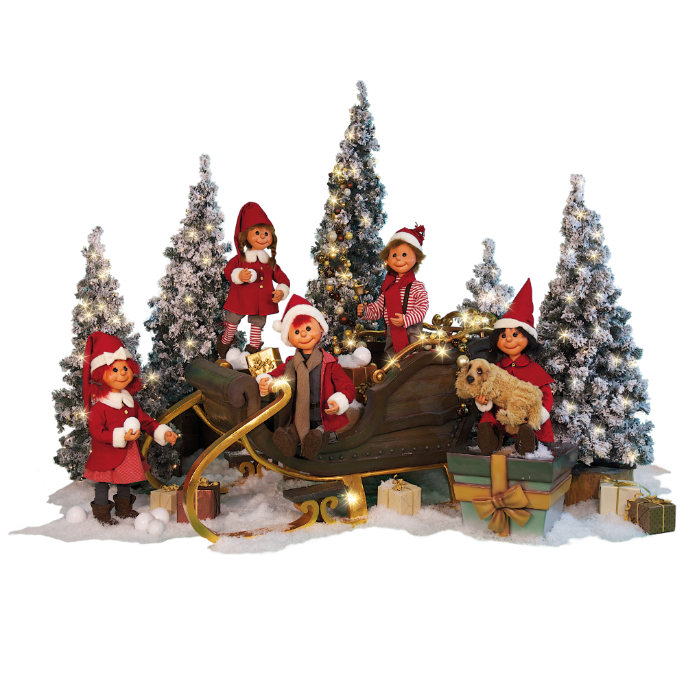 Puppet Santas with Sleigh